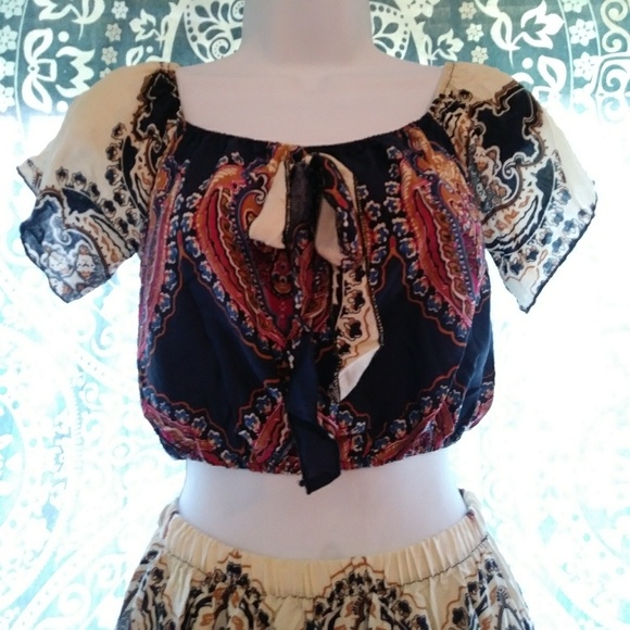 High waisted skirt with matching crop top - Picture 1 of 5